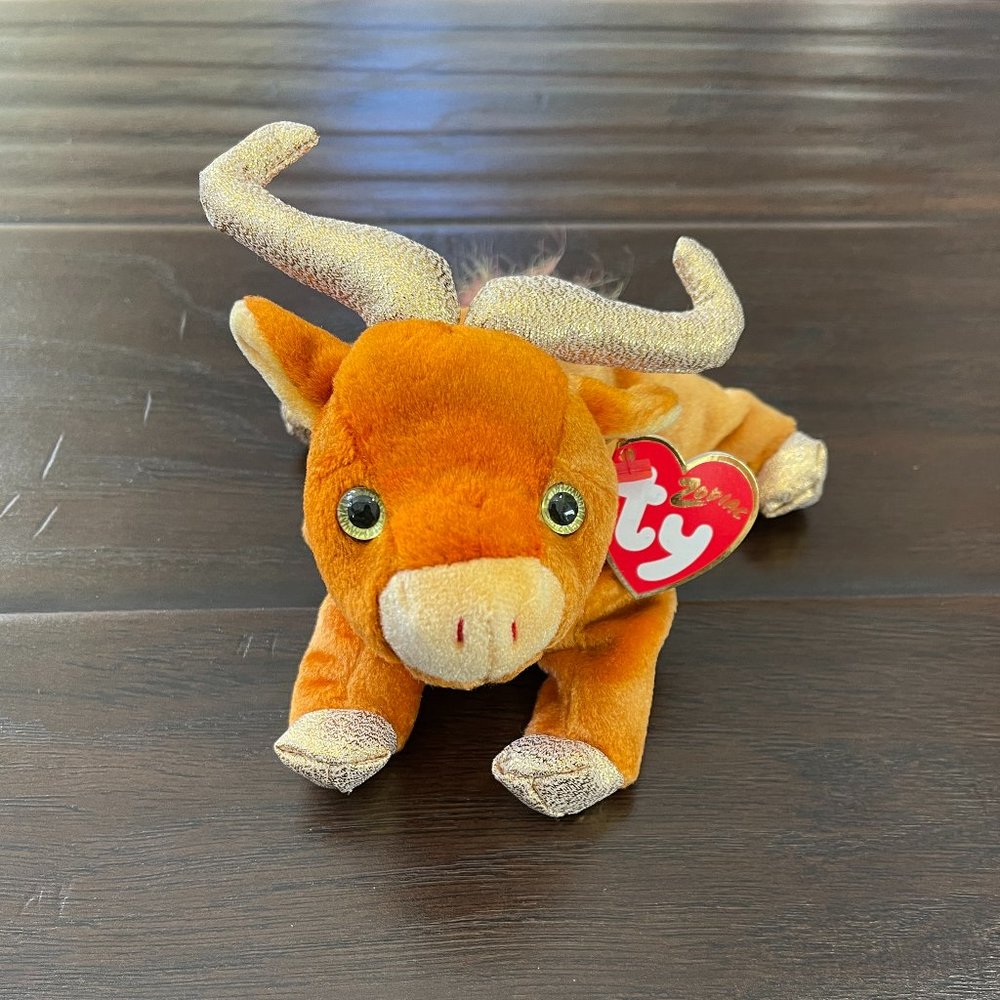 *Mint* Ty Beanie Baby 2000 Zodiac Collection "Ox" with Rare Tag